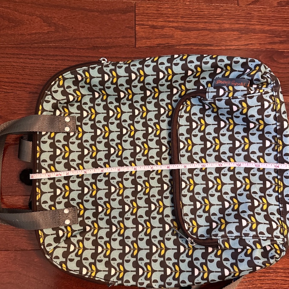 Nicky James EUC Elephant print backpack top handle purse - Picture 14 of 16